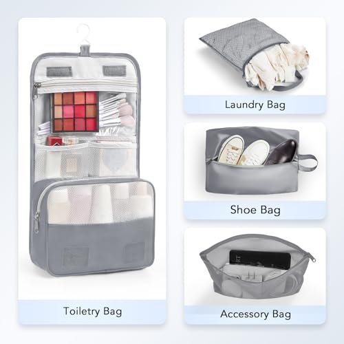 10 Set Compression Packing Cubes for Travel Essentials (Gray)