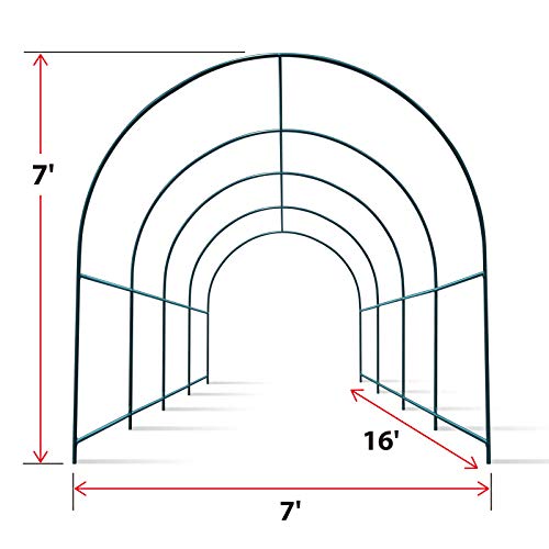 Greenhouse Replacement Frame for 16' X 7' X 7' Larger Hot Garden House (16' X 7' X 7' / Frame)