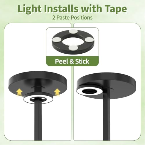 Corner Plant Stand Indoor Shelf Tall with Lights (Matte Black - Brown with Light / 3 Tier)