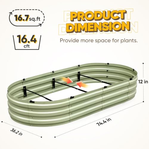 Raised Garden Bed Quick (Olive Green / 74X36X12 in)
