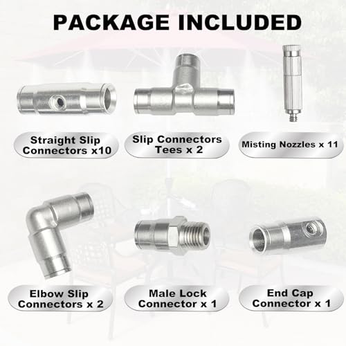 High Performance Brass Patio Misting Kit (3/8" misting system / 280-1500psi)