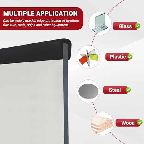 Rubber Edge Trim (Fit 1/8" - L10' / Black)