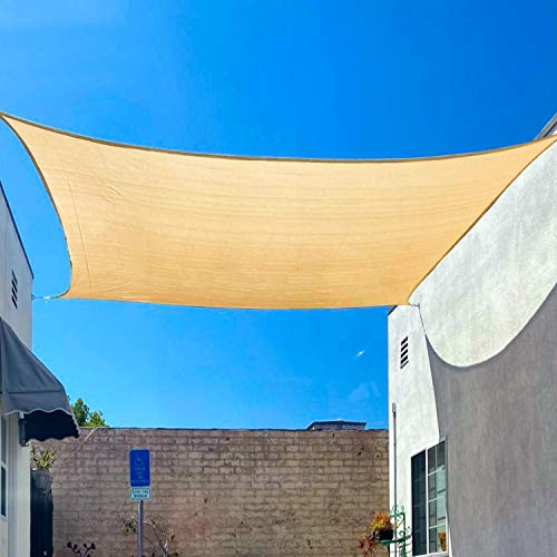 8'x10' Sun Shade Sail Sand Curved Rectangle (Sand / 0 8' X 1 0')