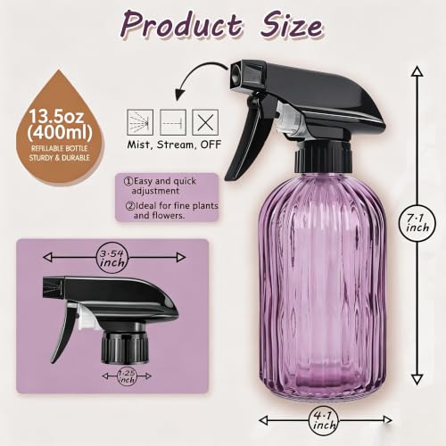Glass Handheld Spray Bottle (Purple)