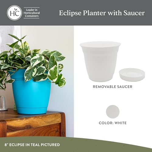 Eclipse Round Planter Pot (White / 6" (Pack of 4))