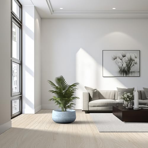 Blue Gray Concrete Planter 18.5" Dia All (Gray / 19.6"w)