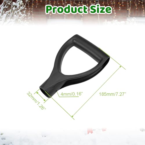 D Grip Shovel Handle Replacement (Black)