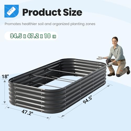 Galvanized Oval Raised Garden Bed Kit