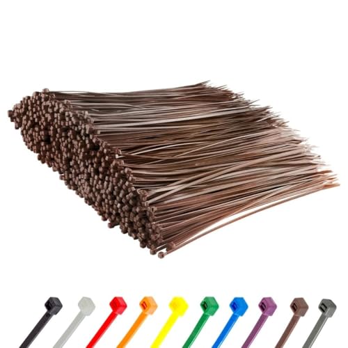 8 Inch Brown Zip Ties (Brown / 8" (50lb))