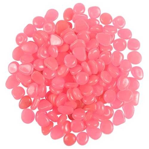 150 PCS Glow in The Dark Rocks (Pink/150 pcs / 2.5x2x0.5cm)