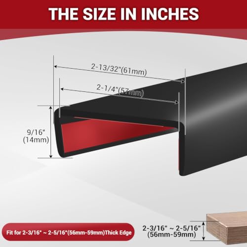Rubber Edge Trim (Fit 2-1/4" - L20' / Black)