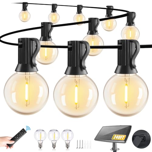 240FT Solar String Lights Outdoor Waterproof with Remote (240FT)