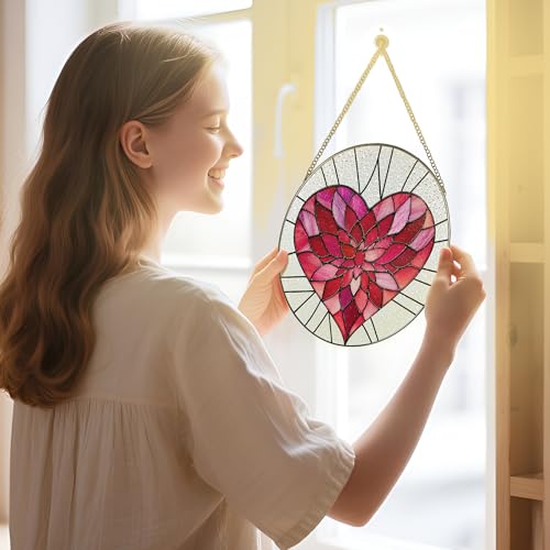Stained Glass Window Hanging (Heart)
