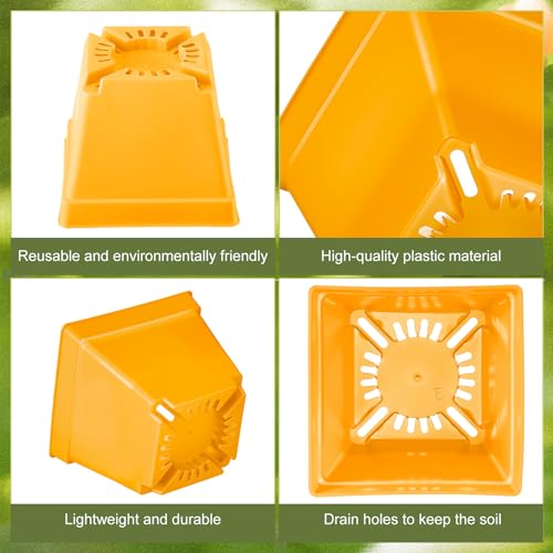 100 Pcs 4 Inch Small Plants Pot Bulk Flower Pots (Fashion Color)