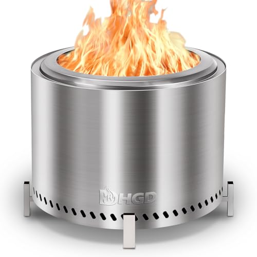 19.5" Smokeless Firepit with Stand (Silver / 19.5" Firepit with Stand)