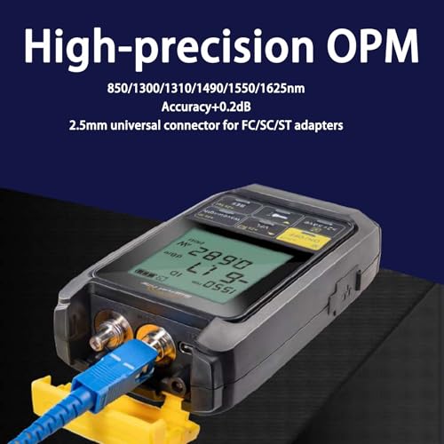 6 in 1 Fiber Optic Tester with Optical Power Meter (Yellow)