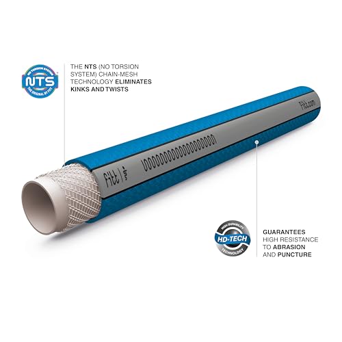 HiFlo Water Hose 50ft (50ft / Light Blue and Grey)