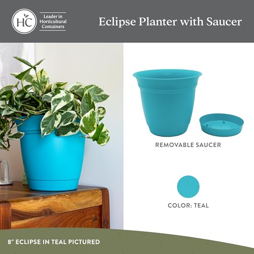 Eclipse Round Planter Pot (Teal / 16" (Pack of 2))