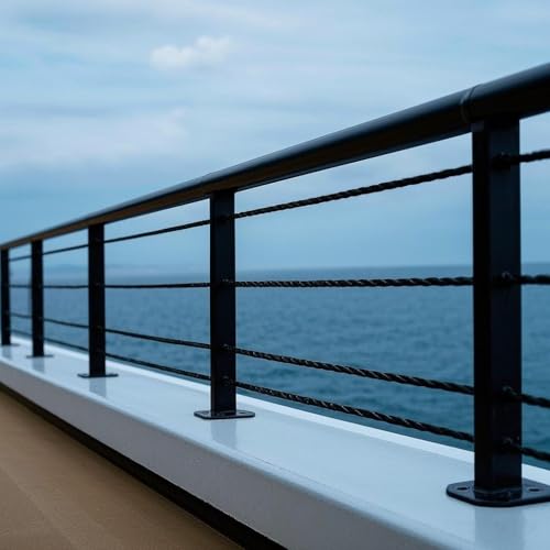 1 8" Black T316 Stainless Steel Cable Railing 1000 FT (1000FT / 1/8" black stainless steel cable)