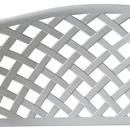 Outdoor Aluminum Modern Patio Bench Loveseat (White)
