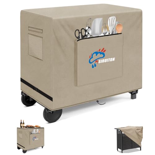 600D Outdoor Bar Cart Cover for 52" Portable Outdoor Table