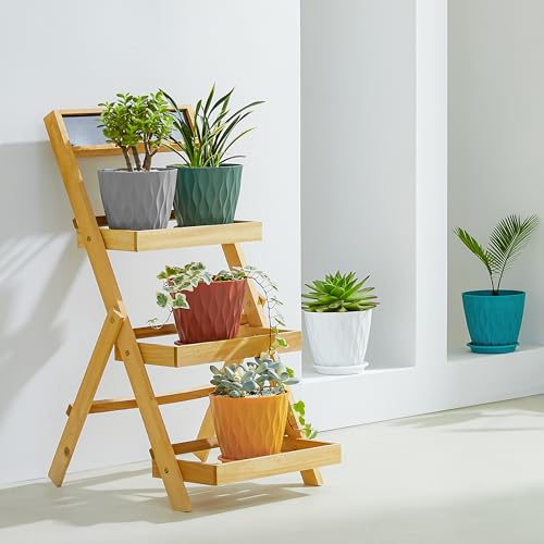 6-Pack 6-Inch Plastic Plant Pots with Saucers | Thickened PP Material, Modern Wave Texture, Enhanced Drainage for Indoor/Outdoor Garden Plants | Multicolor Value Set (Multicolor)