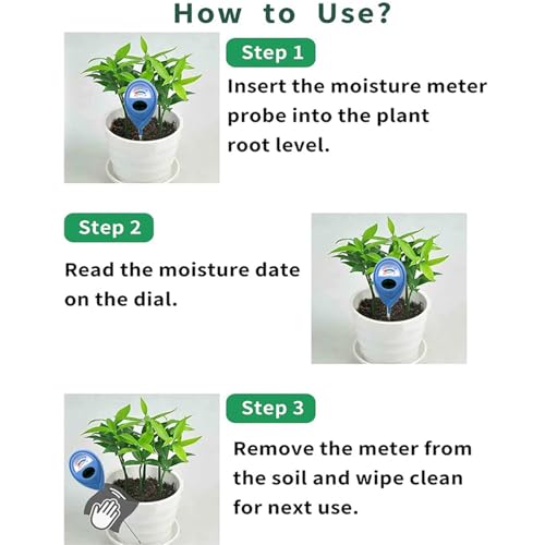 2 Pcs Green Soil Moisture Meter (BLUE+BLUE)