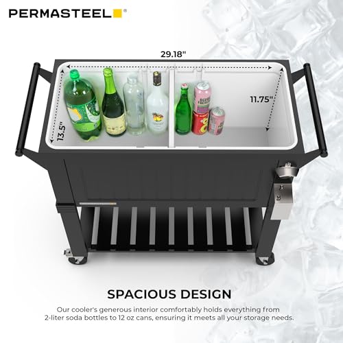 Party Cooler with Divider (Cooler W/ Divider / Black)