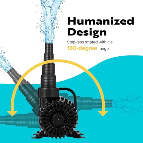 120W 2700GPH Submersible Pond Pump with Barrier Bag for Koi Pond