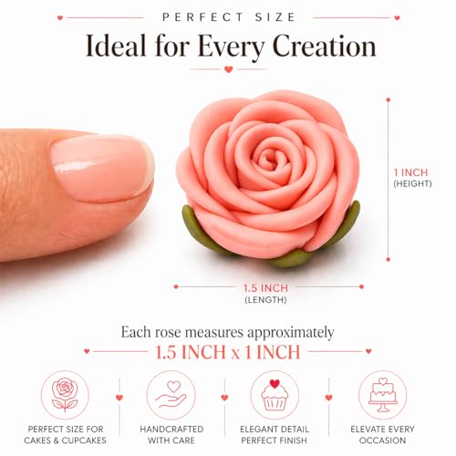 Edible Rose Topper (Coral)