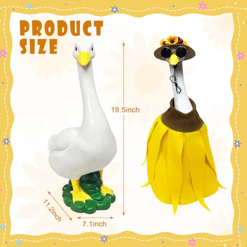 Porch Goose Statue (banana skirt goose)