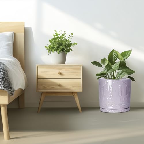 Ceramic Plant Pots (12 Inch / Purple)