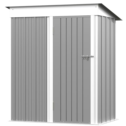 Outdoor Storage Shed 5 x 3 ft. Utility Tool Shed (5x3 / Gray)