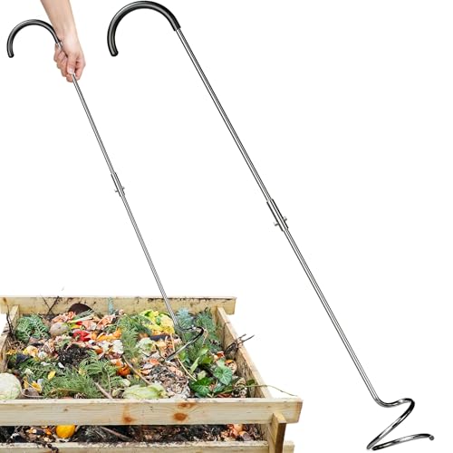 Compost Aerator Tool (Hook Handle)