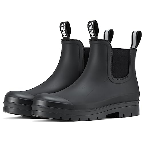 Women's Short Rain Boots Waterproof Ankle Chelsea Boots