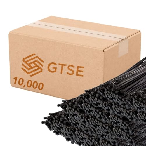 8 Inch Black Zip Ties (Black / 8" (50lb))
