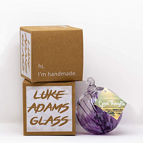 Luke Adams Handmade Glass Gazing Balls for Garden (Large / Purple Crush)