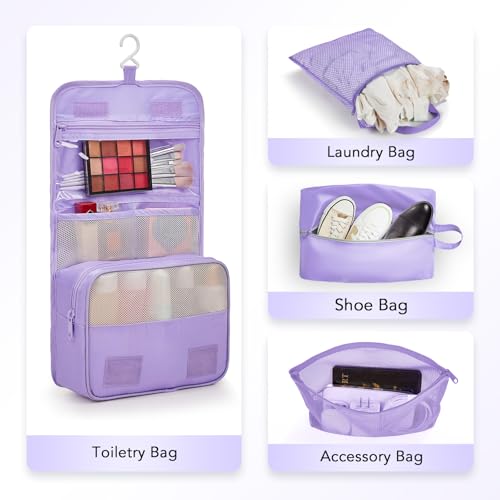 10 Set Compression Packing Cubes for Travel Essentials (Light Purple)