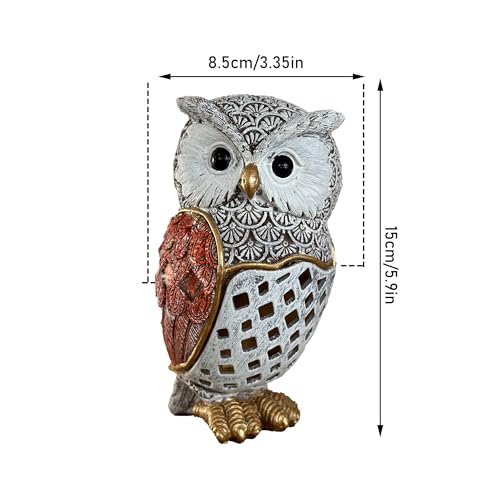 Solar Garden Decor Owl Statues Figurine (Small Owl)