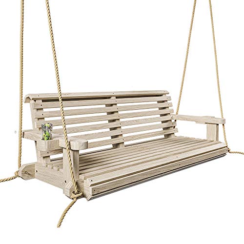 Amish Heavy Duty 800 Lb Roll Comfort Treated Porch Swing W