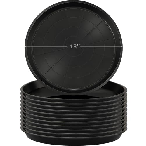 12 Pcs Plastic Plant Saucers Tray (12 Count)