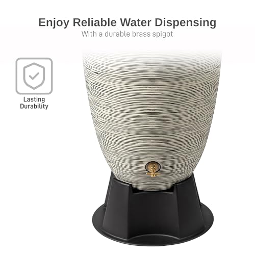 50 Gallon Newport Rain Barrel with Stand and Removable Lid (Slate / Rain Barrel)