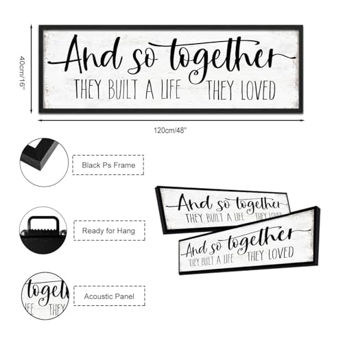 And So Together They Built a Life They Loved Sign (And So Together They Built a Life They Loved / 16"x48")
