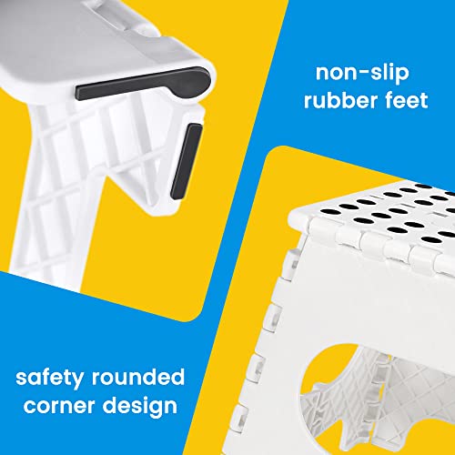 12 Pack 11 Inch Folding Step Stool (White / 11 Inch( Pack of 12))