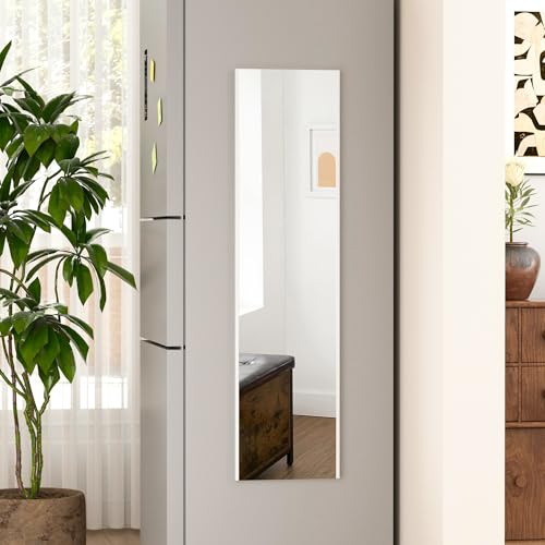 Magnetic Nano Shatterproof Safety Mirror (White / 47"L x 12"W)