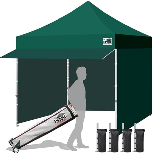 USA 10x10 Pop Up Canopy (Awning with Walls / forest green)
