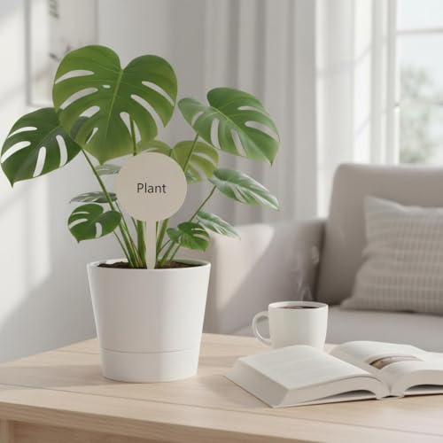 100 Pcs Wood Plant Labels (Round)