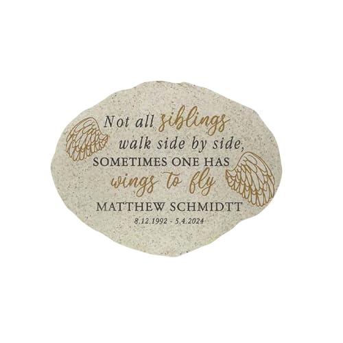 Personalized Sibling Memorial Flat Garden Stone (Sibling Memorial / Small)