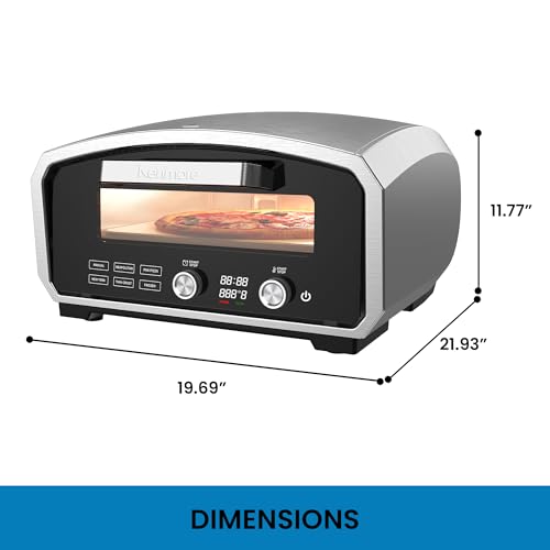 Kenmore Outdoor Indoor Electric Pizza Oven (Black & Silver)