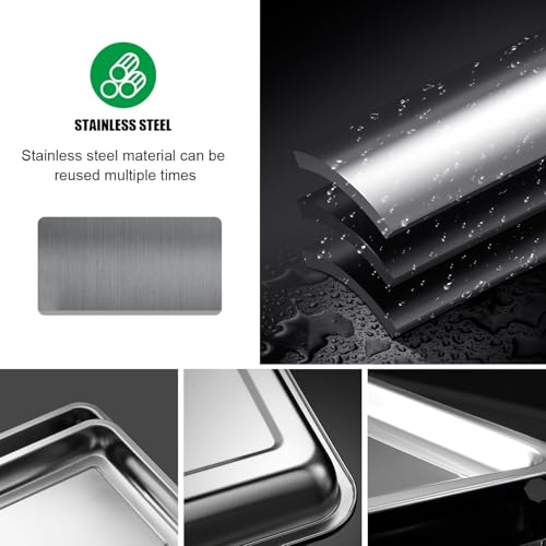 10 Pack Large Stainless Steel Seedling Trays (Large-10P)